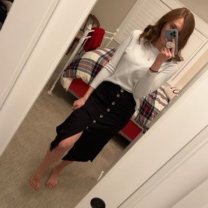 H&M Button down midi skirt NWOT